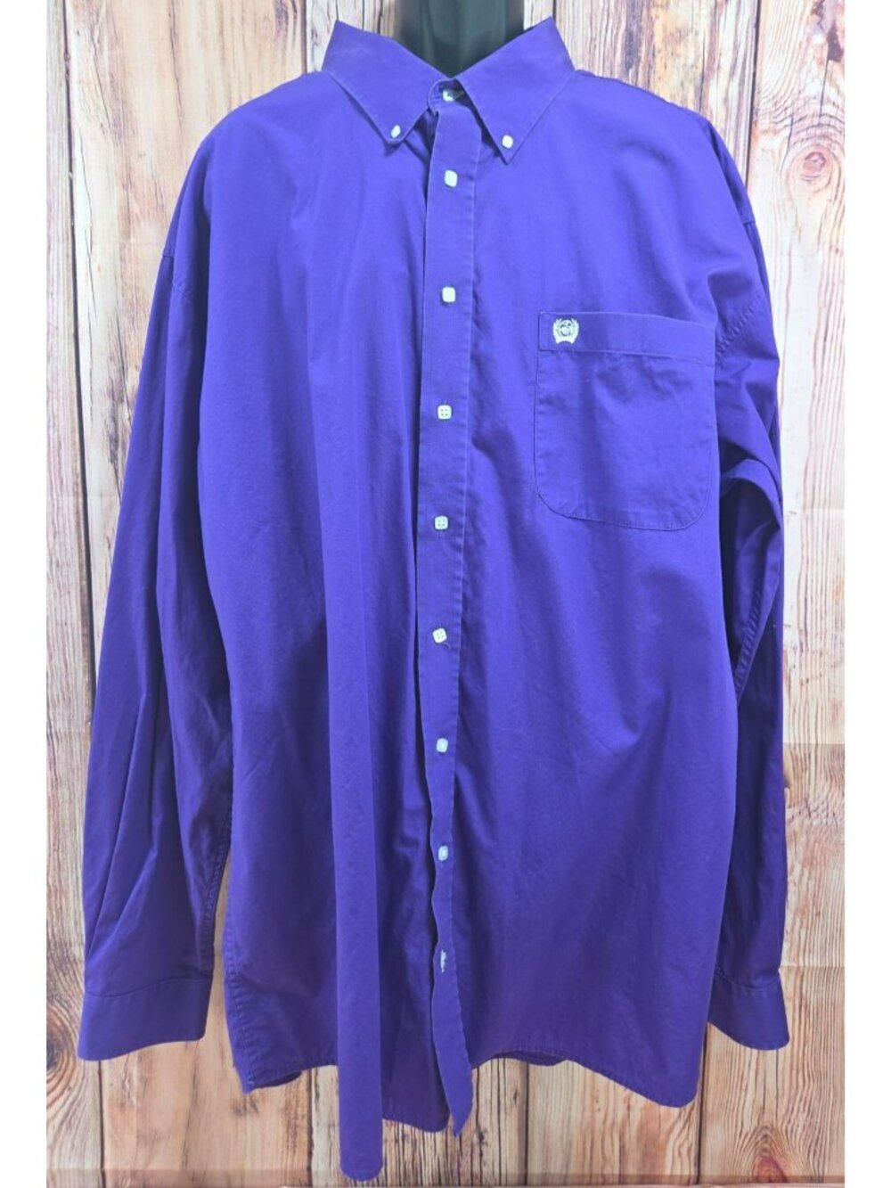 Cinch Mens Purple Button-Down Western Shirt Size 3XL